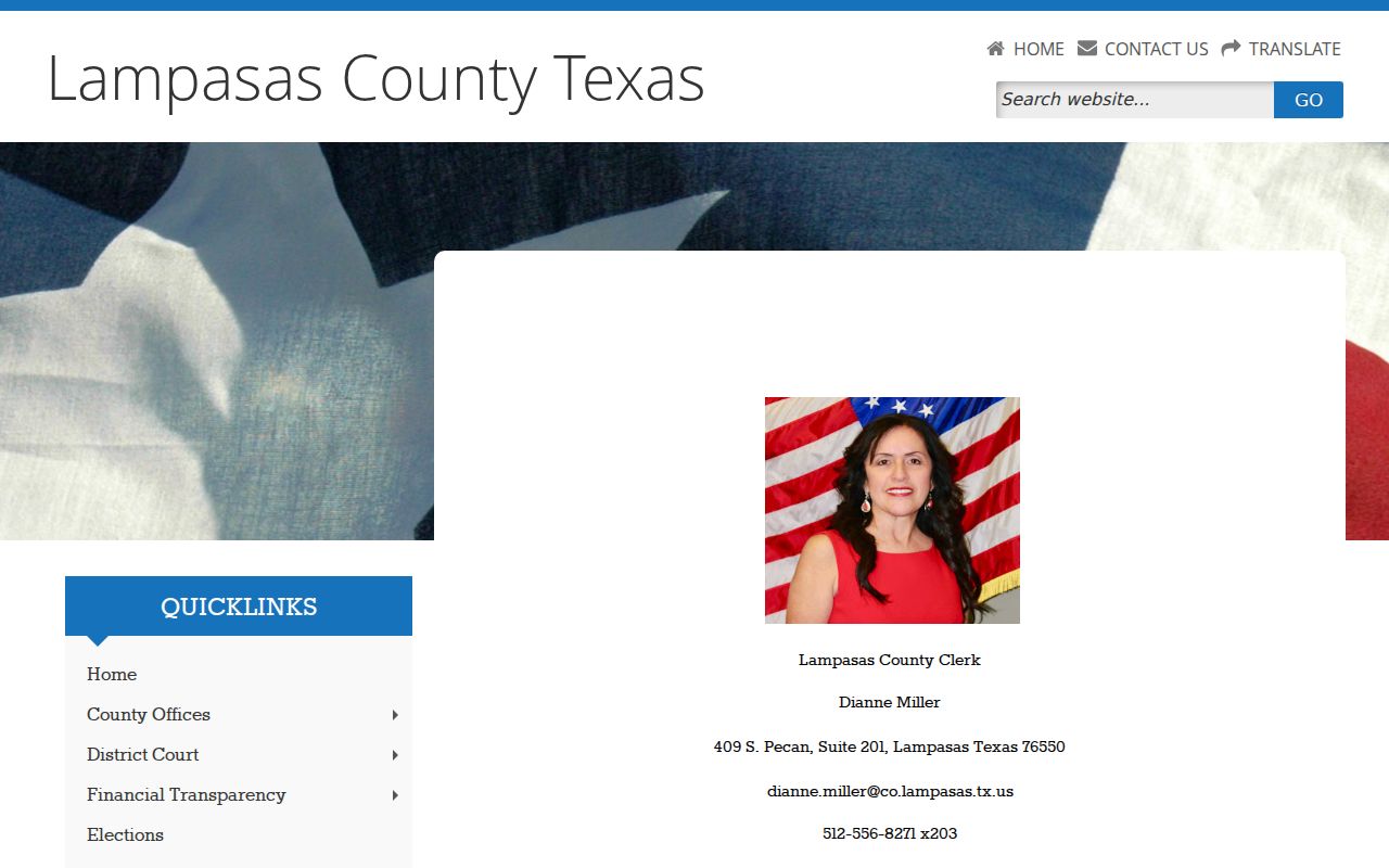 Lampasas County court records guidance from the County Clerk